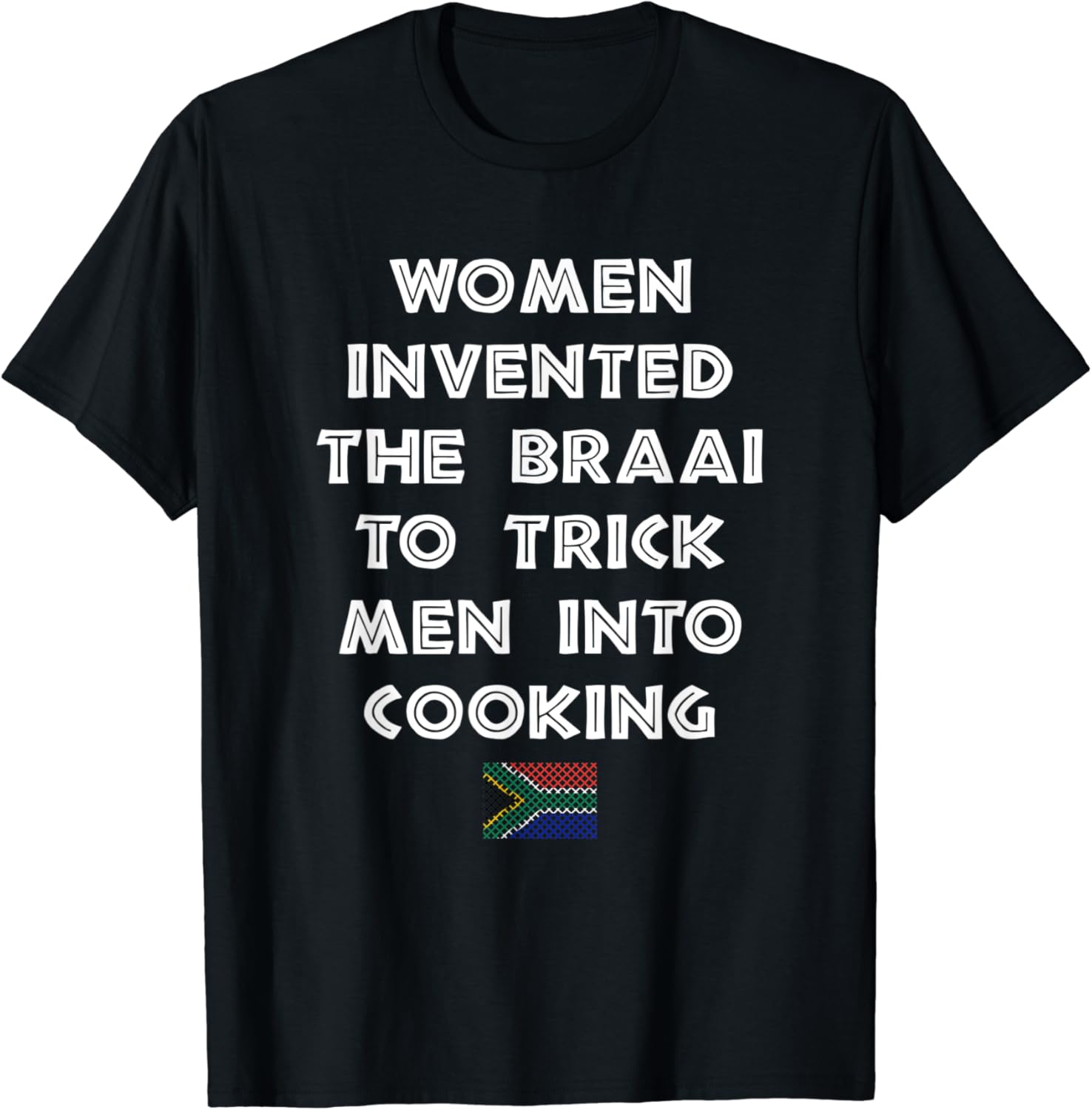 Braai Joke South Africa BBQ Woman Invention Funny TShirt Amazon.co.uk
